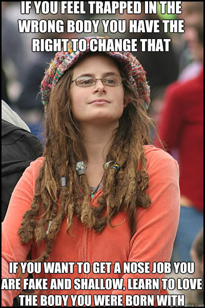 if you feel trapped in the wrong body you have the right to - College Liberal