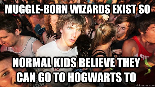 muggleborn wizards exist so normal kids believe they can go - Sudden Clarity Clarence