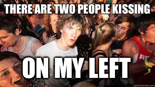 There are two people kissing is the only illness that hypoch - Sudden Clarity Clarence