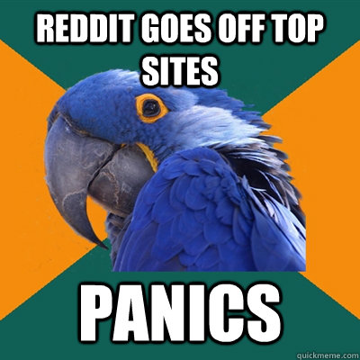 reddit goes off top sites panics - Paranoid Parrot