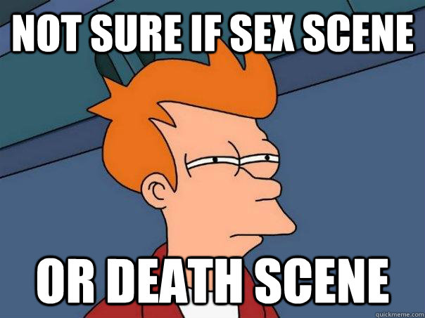 not sure if sex scene or death scene - Futurama Fry