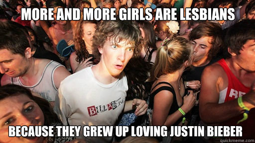 more and more girls are lesbians because they grew up loving - Sudden Clarity Clarence