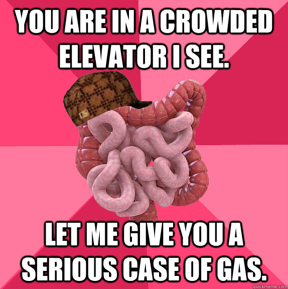 you are in a crowded elevator i see let me give you a serio - Scumbag Intestines