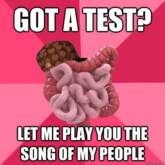 got a test let me play you the song of my people - Scumbag Intestines