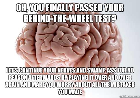 Oh you finally passed your behindthewheel test Lets continue - Scumbag Brain