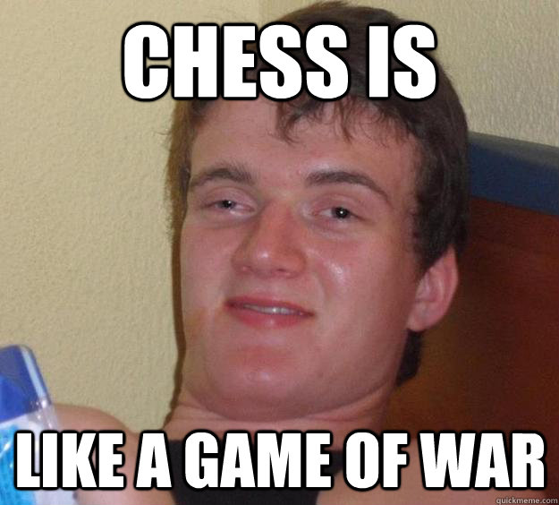 chess is like a game of war - 10 Guy