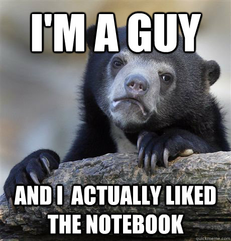 im a guy and i actually liked the notebook - Confession Bear