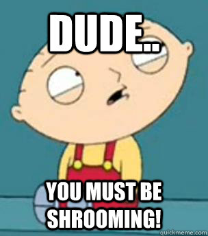dude you must be shrooming - Are you retarded stewie