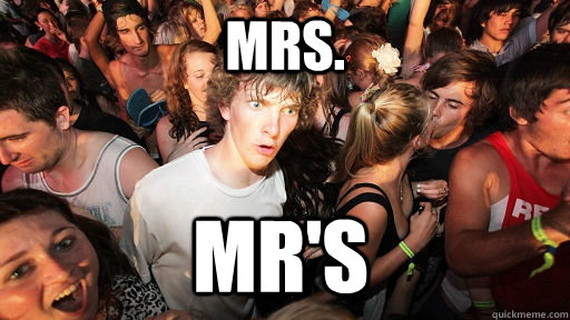 mrs mrs - Sudden Clarity Clarence