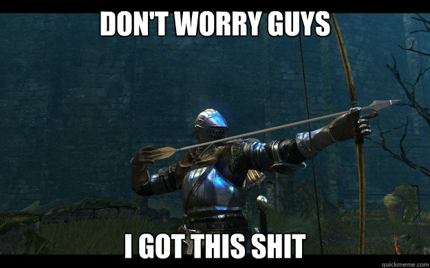 dont worry guys i got this shit - Optimistic Dark Souls player