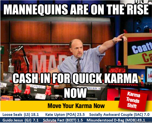mannequins are on the rise cash in for quick karma now - Jim Kramer with updated ticker