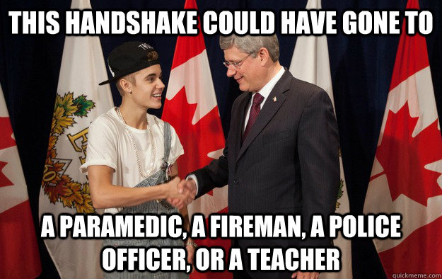 this handshake could have gone to a paramedic a fireman a -