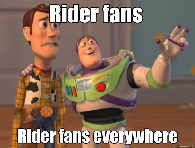 rider fans rider fans everywhere - Pinks everywhere