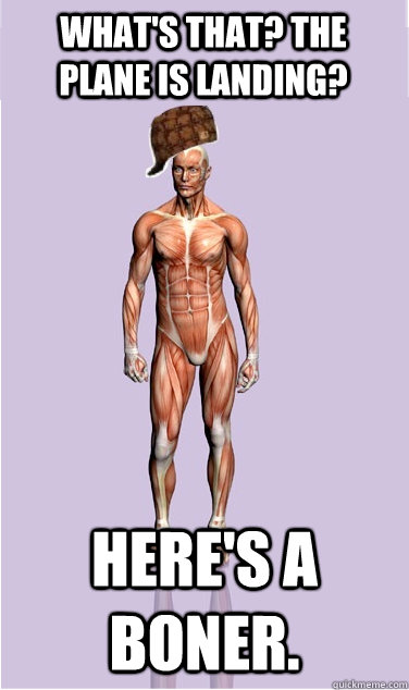 whats that the plane is landing heres a boner - Scumbag Body