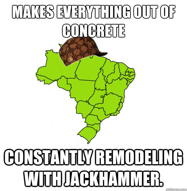 makes everything out of concrete constantly remodeling with -