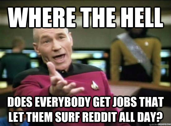 where the hell does everybody get jobs that let them surf re - Annoyed Picard HD