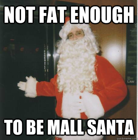 not fat enough to be mall santa - Bank Santa