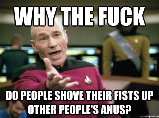 why the fuck do people shove their fists up other peoples a - Annoyed Picard HD