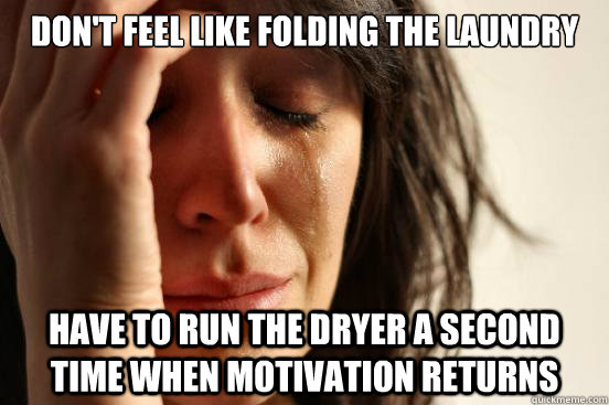 dont feel like folding the laundry have to run the dryer a - First World Problems