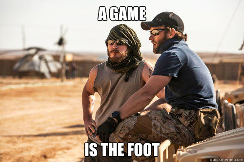 a game is the foot -