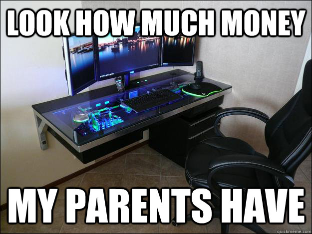 look how much money my parents have - gaming Setup