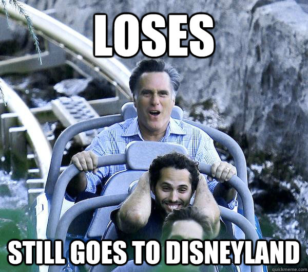 loses still goes to disneyland - Getting Over It Romney
