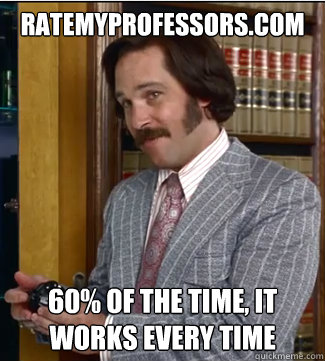 ratemyprofessorscom 60 of the time it works every time - Sex Panther