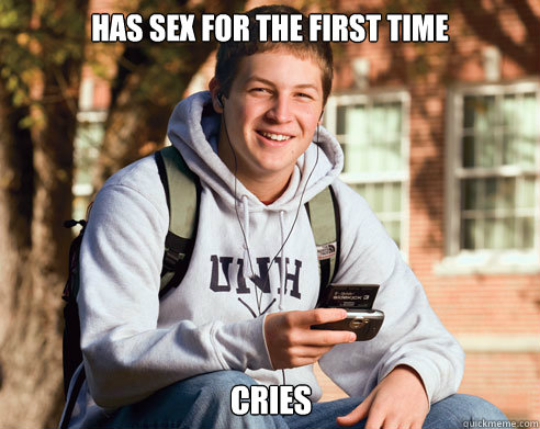 has sex for the first time cries - College Freshman