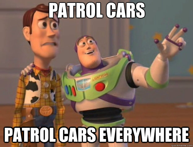 patrol cars patrol cars everywhere - Toy Story