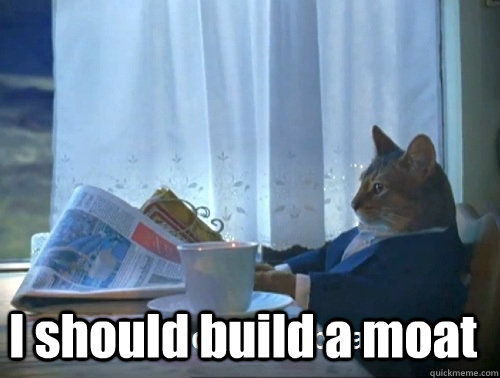 i should build a moat - Rich cat is rich