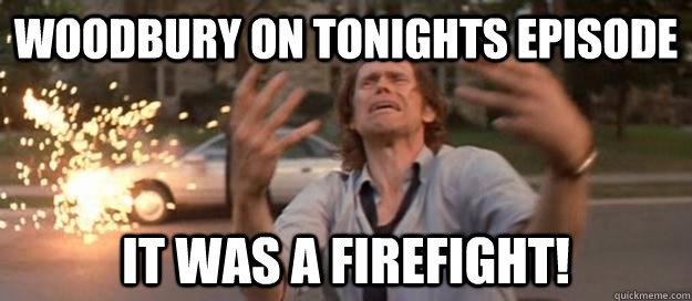 woodbury on tonights episode it was a firefight -