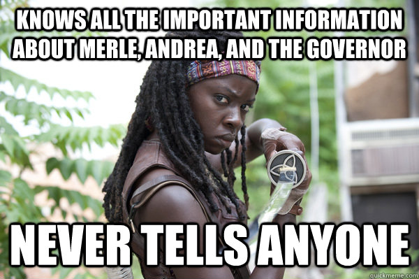 knows all the important information about merle andrea and -