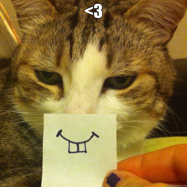 <3 - smile