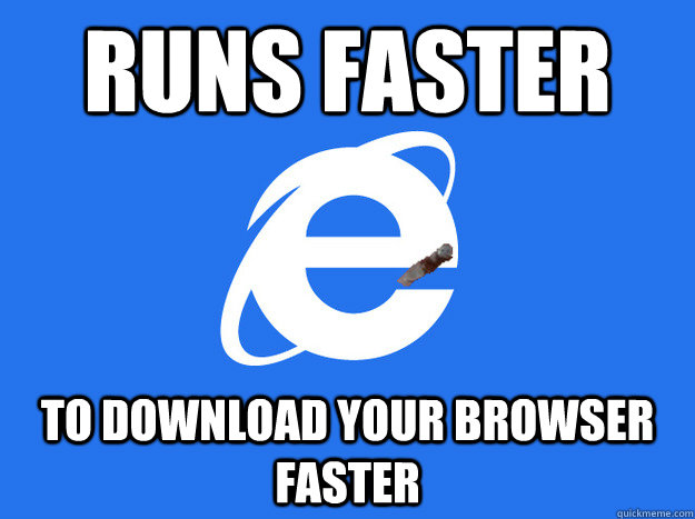 runs faster to download your browser faster -