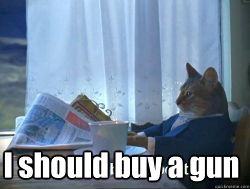 i should buy a gun - Rich cat is rich