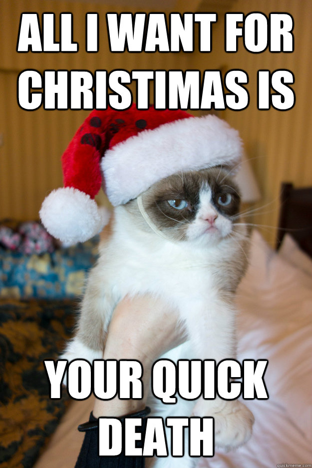 all i want for christimas is your quick death - Grumpy xmas