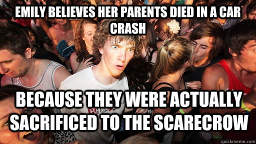 emily believes her parents died in a car crash because they - Sudden Clarity Clarence