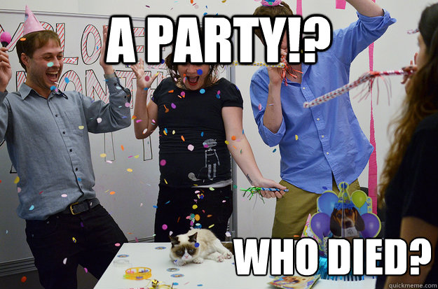 a party who died -