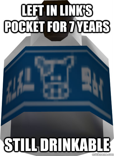 left in links pocket for 7 years still drinkable - Good Guy Lon Lon Milk