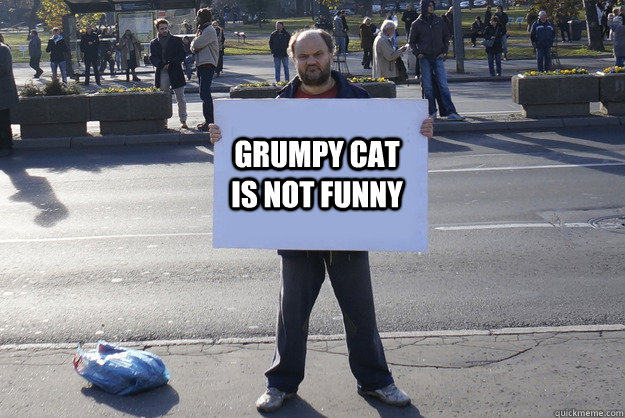 grumpy cat is not funny - Grumpy Serb