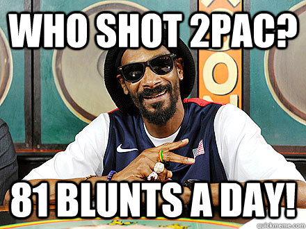 who shot 2pac 81 blunts a day - Snoop Lion