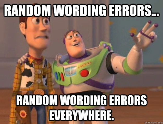 random wording errors random wording errors everywhere - Buzz Lightyear