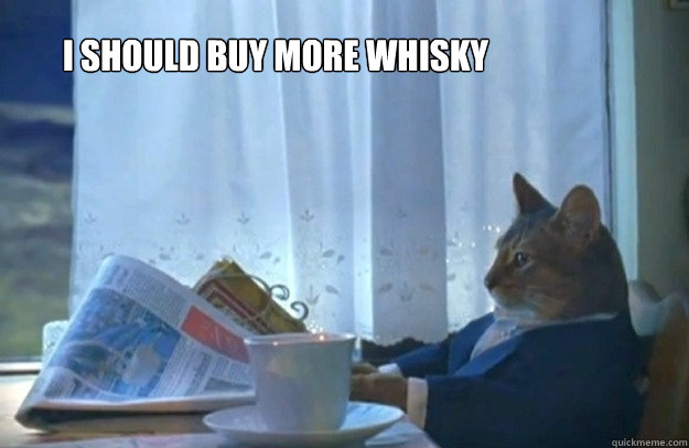 i should buy more whisky - Sophisticated Cat