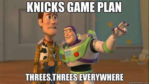 knicks game plan threesthrees everywhere - Everywhere
