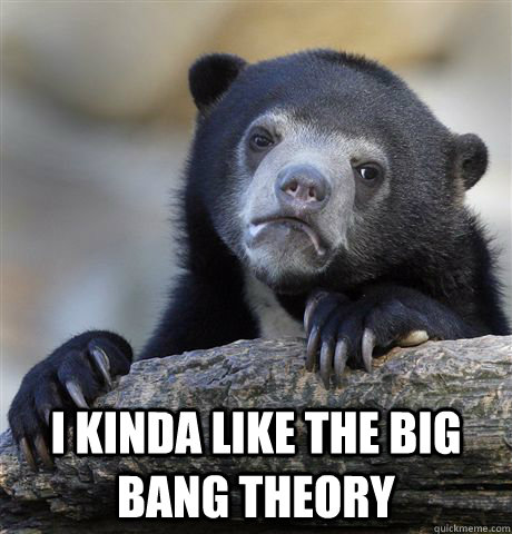 i kinda like the big bang theory - Confession Bear