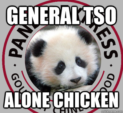 general tso alone chicken - Sad Panda Express
