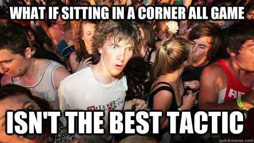 what if sitting in a corner all game isnt the best tactic - Sudden Clarity Clarence