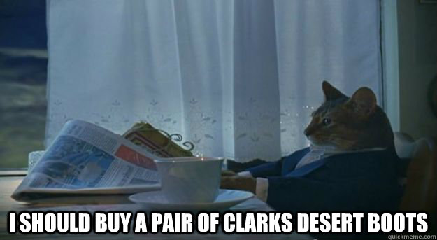 i should buy a pair of clarks desert boots -