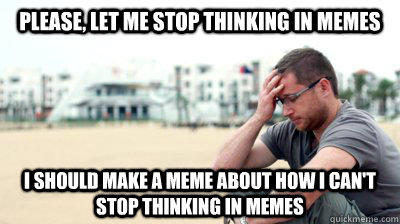 please let me stop thinking in memes i should make a meme a -