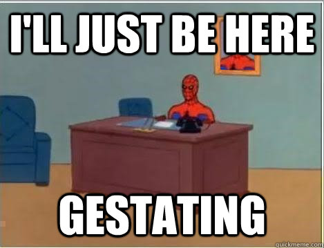 ill just be here gestating - Spiderman Desk